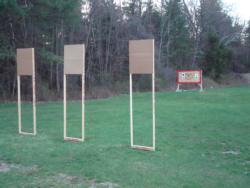 Targets for 25 yd on rifle range